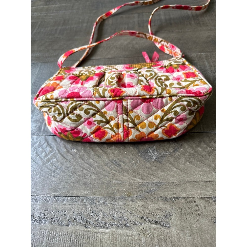 Vera Bradley 2011 Folkloric Small Crossbody Handbag Purse All In One Wristlet - Picture 6 of 6